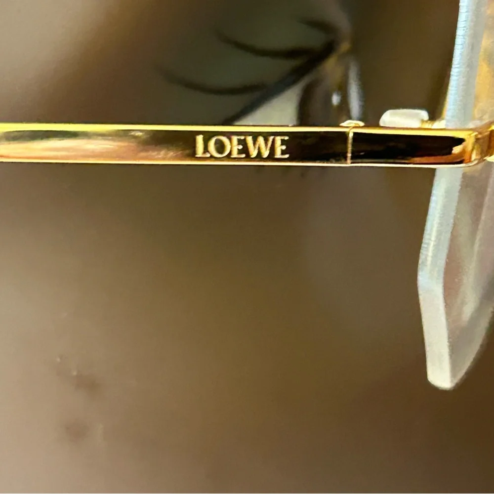 •Loewe LW50022U 030 Gold Rimless Eyeglasses Frame Made In Italy